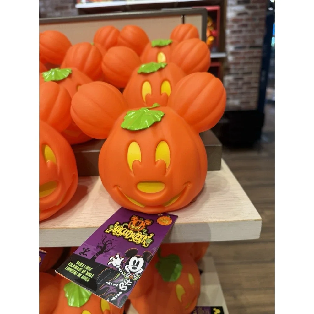 2025 Disney Parks Mini Light‎ Up Pumpkin Mickey Mouse Jack-O-Lantern NEW